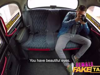 Female Fake Taxi stupendous fuck and facial finish thereafter provocative back seat photos