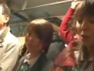 Ripened vrouwen vies film in bus