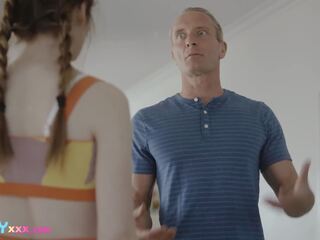 FamilyXXX - My peter Is Too Big For Her Teen Pink Furry Pussy