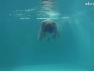 Submerged underwater teen Nikita honey gets hard up