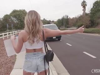 Marvellous Big Boob Blonde Hitchhiker Get A Van Ride And Hardcore BBC Fuck From A Friendly Driver