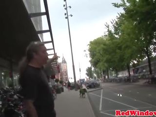 Reaalne hollandi üleskutse tüdruk cockriding turist