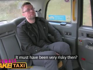 Female fake taxi reporter receives exceptional reged video scoop and deepthroat bukkake