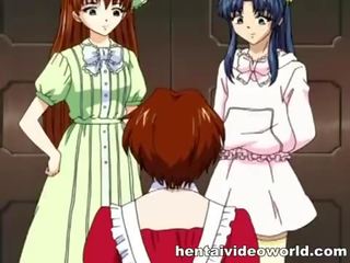 Lesbietiškas anime suaugusieji klipas su dildo žaislai