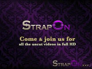 StrapOn Sensual lesbian action using strapon sex film toys